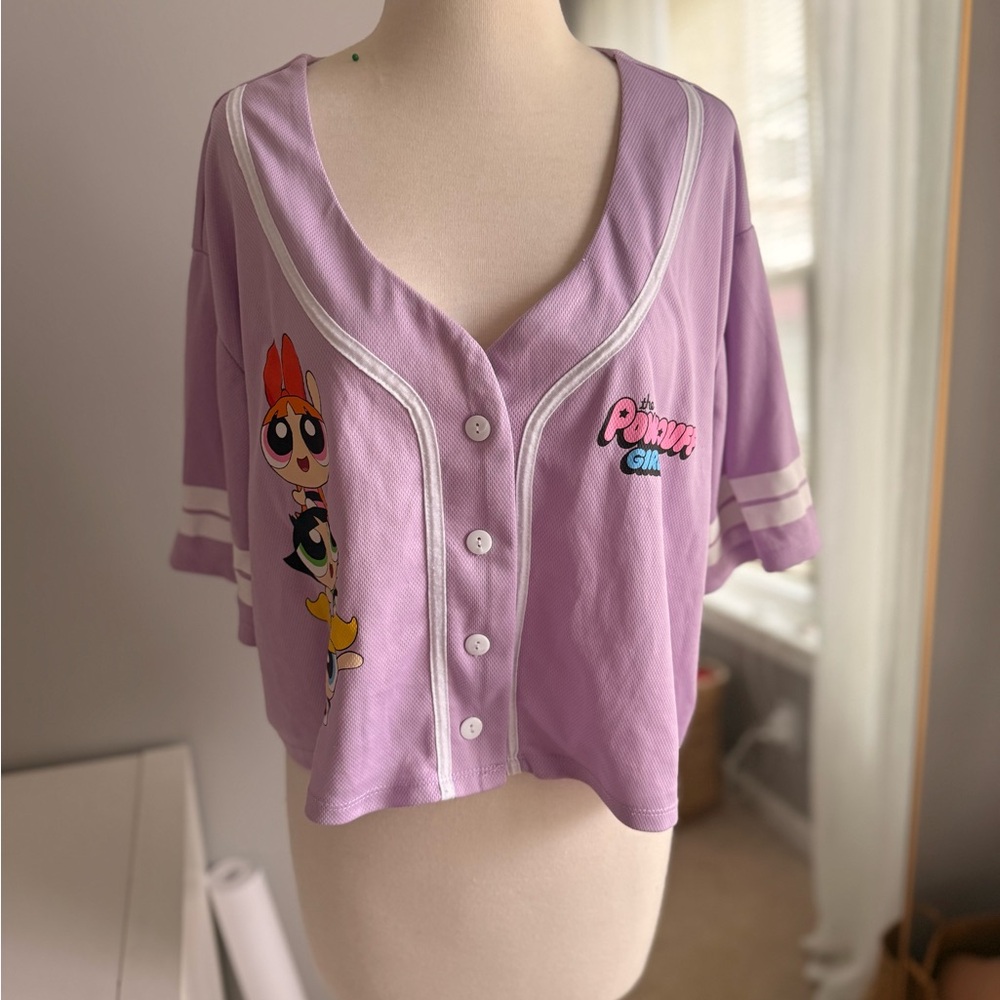 H&M Lilac Powerpuff Girls Crop Top